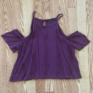 Floral Texture Off Shoulder Tank Top